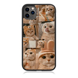 Funda Protector Para iPhone Gatito Collage Tierno Bonito