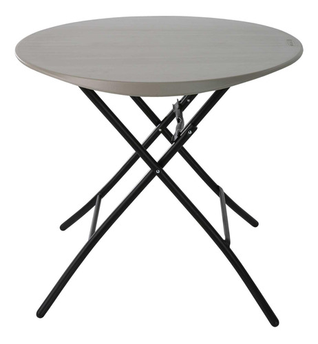 Mesa Personal Negra Redonda De 84cm Lifetime