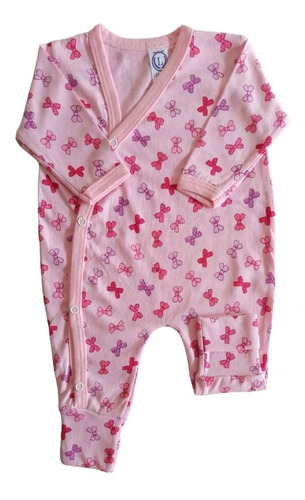 Macacão Kimono Estampado Roupa Para Bebê Pijama Algodão