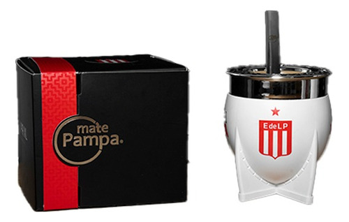 Mate Pampa Xl Estudiantes De La Plata Bombilla Acero Y Pack 