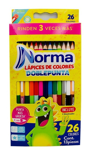 Colores Norma Bicolor 13 Pzas Punta Gruesa 