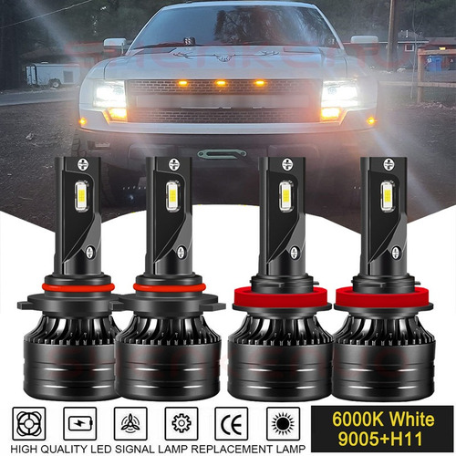 Kit De Focos Led Luz Alta Y Baja 30000 Lm 9005 H11 Para Ford