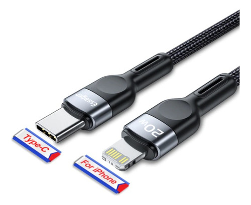 Cable Type-c Para iPhone Y iPad - Tipo C A Lightning Pd 20w