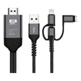 Y Mirascreen Ld29 3 En 1 Tipo C/micro-usb A Hdmi Cable