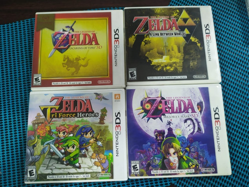 Cuatro Juegos De Zelda De Nintendo 3ds, Físico, Usado