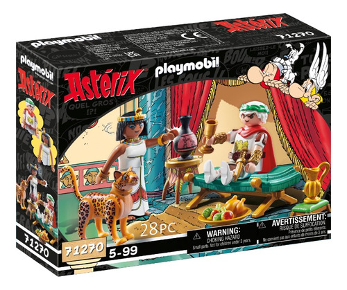 Figura Armable Playmobil Astérix César Y Cleopatra 28 Piezas 3+