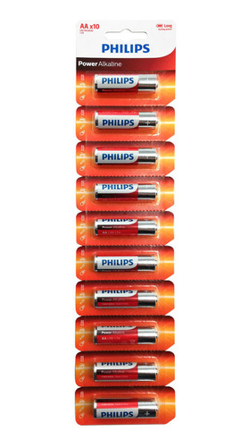 Pila Bateria Alcalina Philips Aa Pack 10u