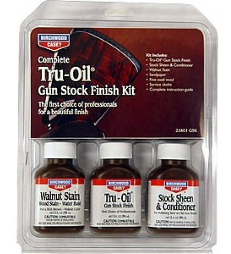 Kit Tru-oil Restauração Madeiras Armas Birchwood Casey