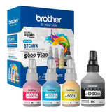 Tinta Para Impresora Brother Btd60bk / Bt5001 Color 4 Colores 4 Unidades
