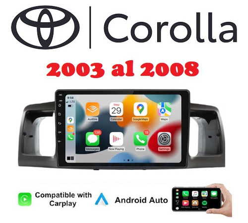 Estereos De Pantalla Toyota Corolla 2003-2008 Carplay 4gb/64