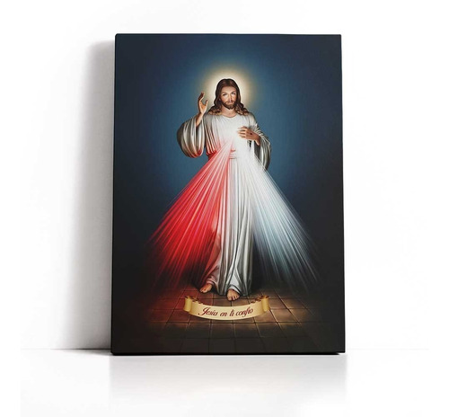 Jesús De La Divina Misericordia - Cuadro En Lienzo - 35x50cm