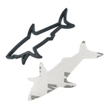 Emblema Adesivo 3d Tubarão Metal Premium