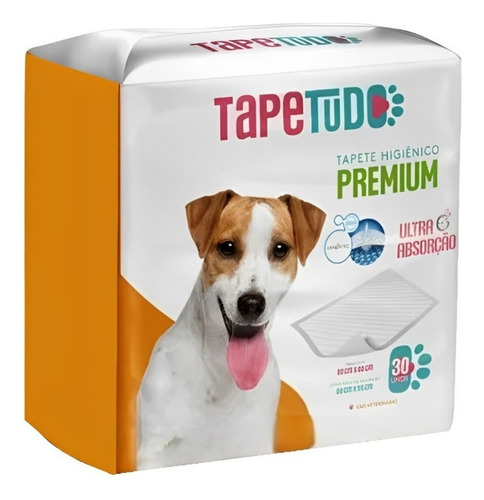 Tapete Higiênico P/ Cães Tapetudo 80x60cm - 30 Unidades