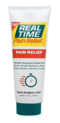 Crema Para El Alivio Del Dolor 7 Onzas Real Time Pain