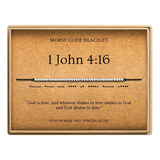 Loved Creations 1 John 4:16 Bible Verse Jesus Bracelet Regal