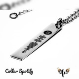 Collar Spotify ( Código Grabado En Acero Quirúrgico)