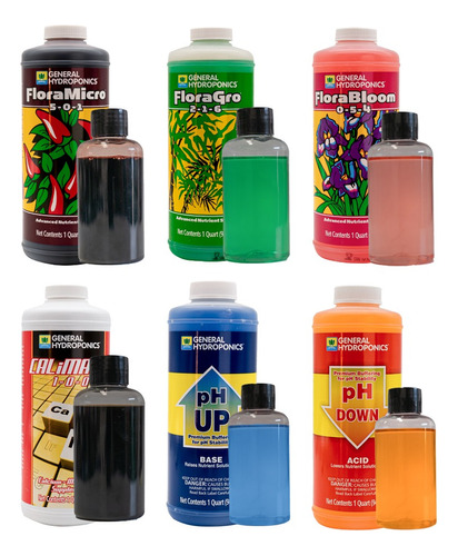 General Hydroponics Serie Flora + Calimagic + Ph Up/down