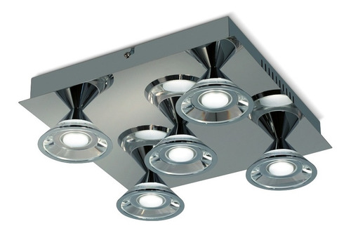 Plafon Moderno 5 Luces Led Integrado Calido Modelo Trieste