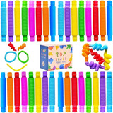 Popit Juguete Sensorial Para Niños Tubos Poptube Paquete X32