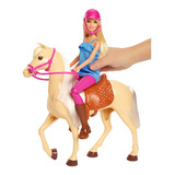 Barbie Set Caballo Básico Con Muñeca