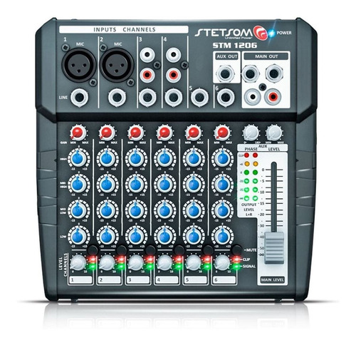 Mesa Crossover Stetsom Stm1206 Stereo 12v 6 Canais 2 Vias