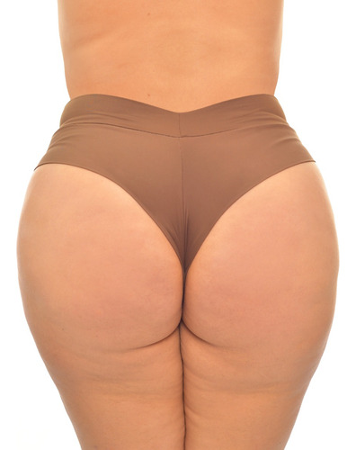 Kit 2 Calcinha Cós Alto Fio Duplo Plus Size Lycra Poliamida