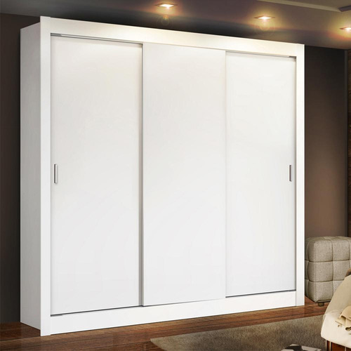 Guarda Roupa Casal Lyon Plus Madesa Branco 3 Portas Correr 1093094g