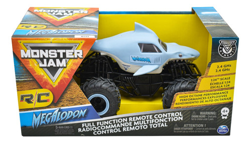 Monster Jam Radio Control Megalodon Escala 1:24 Spin Master