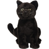 Yzxzm Black Cat Plush, Almohada Realista De Peluche De Gato 