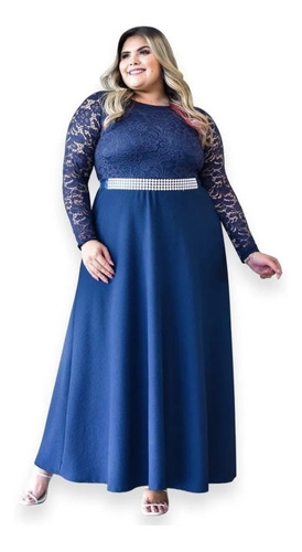 Vestido Plus Size Longo Festa Madrinha Casamento