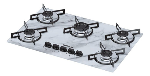 Cooktop 5 Bocas Bivolt Marmorizado | Chamalux