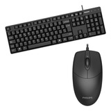 Kit Teclado Philips K254 + Mouse M234 - Combo Pc Notebook