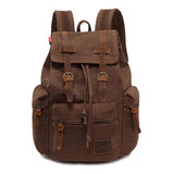 Mochila Vintage De Lona De 14 Pulgadas Para Hombre