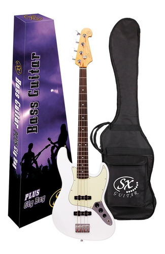 Bajo Electrico Sx Sjb62 Jazz Bass Blanco 4 Cuerdas