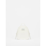 Mochila Prune Penny Amy Color Blanco Cuero Pu Tamaño Chica