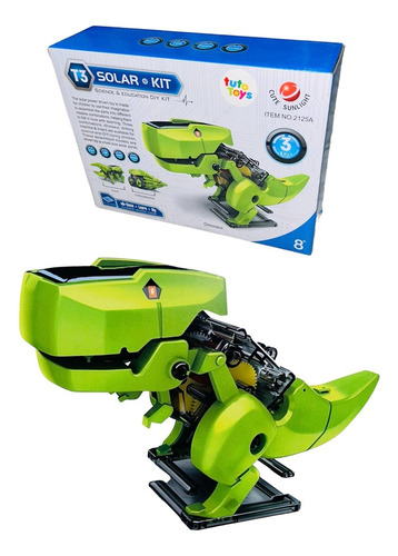 Dino Robot Juguete Educativo Kit Solar 3 En 1 Robotica 