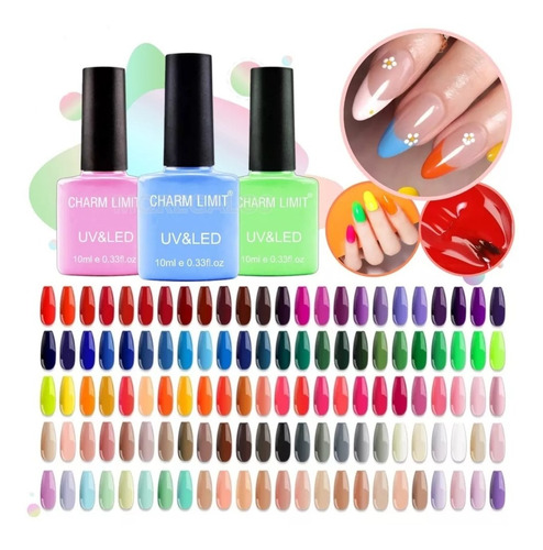 Kit X 16 Esmaltes Semipermanentes Top Coat Base Coat Primer