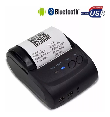 Mini Impressora Térmica Via Bluetooth Portátil Cupom Sem Fio