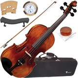 Violino Profissional 4/4 Completo Maciço C/ Case Vk644 Eagle