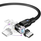 Cable Magnetico 540° V8 Micro Usb Carga Rapida