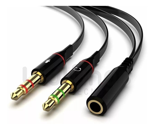 Cable Adaptador 2 Plug 3,5mm Macho A Jack Hembra Audio Pc