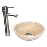 Monomando Lavabo 30cm+ovalin Lavabo Marmol +desagüe