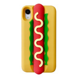 Funda De Teléfono Hot Dog Divertida Tridimensional For Ipho