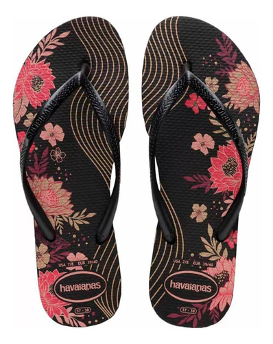 Sandálias Feminunas Slim Organic Havaianas Diveras Cores.