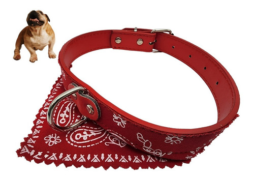 Collar Para Perros Con Pañuelo Estilo Fashion Rojo 53cm Xl