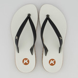 Chinelo Kenner Ibiza Pro Feminina Branco E Preto