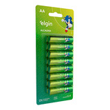 Pilhas Pequena Alcalinas Aa 16 Unidades Elgin 1 Cartela 1.5v