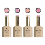 Kit 4 Top Coat Nude Real Love Finalizador Unhas Gel Manicure