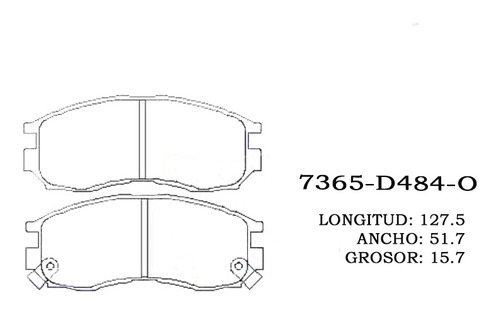 Pastilla D Freno Delantera Ceramica Avenger 95-96-97-98 7365 Foto 2