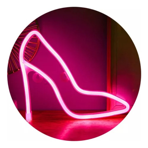Cartel Luminoso Zapato Luz Led Neon Cable Usb Pilas